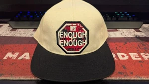 Vintage MTV Enough Is Enough Hat USA The Stitch Works Cap Merchandise News Show - Picture 1 of 6