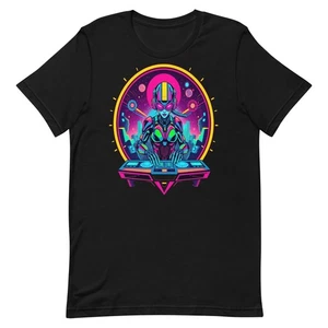 T-shirt unisex EDM Cyborg DJ - Foto 1 di 6