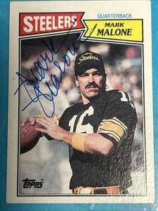 MARK MALONE PITTSBURGH STEELERS SIGNED 1987 TOPPS CARD #284 - Picture 1 of 5