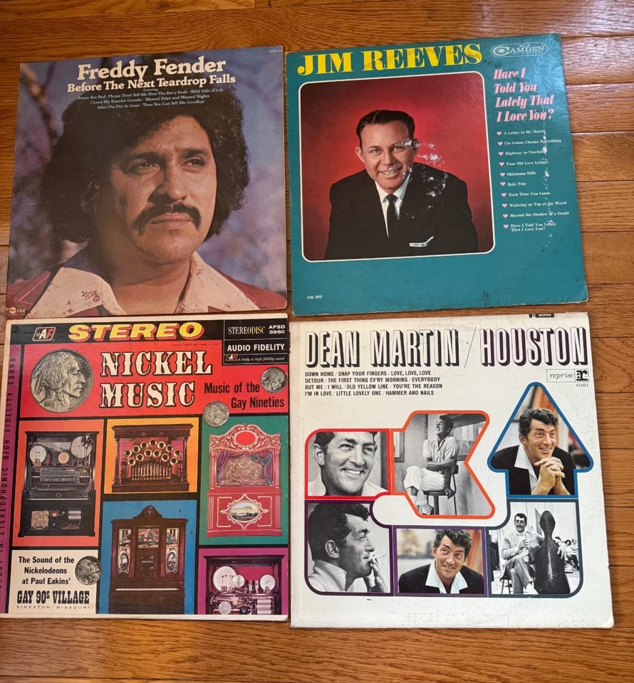 LOT 4 VINYL -ONE PRICE-FREDDY FENDER, JIM REEVES, NICKEL MUSIC, DEAN MARTIN - — 第 1/1 张图片