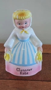 NAPCO Vintage KLEANSER KATE W/ Stopper Kitsch Cleaner Shaker Ceramic MCM - Picture 1 of 6