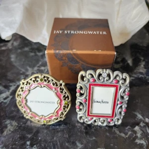 Jay Strongwater Miniature Picture Frame Set Enameled Jeweled Neiman Marcus New - Picture 1 of 3
