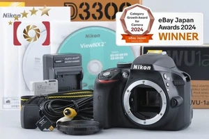 Nikon D3300 Black 24.2 MP DSLR Camera w/ WU-1a Wireless Mobile Adapter w/ Box - Picture 1 of 16