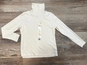 Vintage White Stag Sweater Womens Medium White Turtleneck Cotton Blend Y2K NWT - Picture 1 of 4