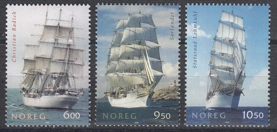 Norway 2005 Sailing Ships VF MNH stamps - Image 1 of 1