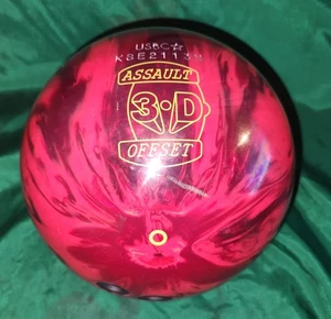 Hammer 3D Offset Assault Bowlingkugel 15 Pfund gebraucht Spannweite 4 Zoll bitte lesen! - Bild 1 von 8