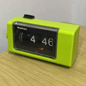 SANKYO L101Z Flip Clock Vintage Japan Alarm Restored Tested 1980s Compact - Picture 1 of 5
