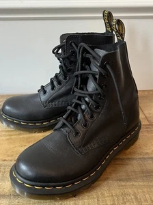 Dr. Doc Martens Pascal Damenstiefel Größe 5 schwarz Nappaleder Combat - Bild 1 von 18
