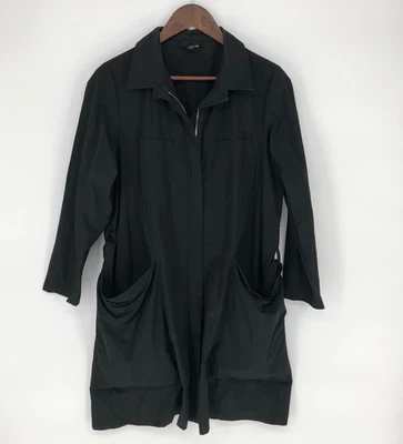 Chaqueta utilitaria SUN KIM negra con cuello cremallera frontal para mujer talla S hecha en EE. UU. ¡LEER! Foto 1 de 4