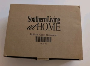 Southern Living At Home Brilliant Glass Ornaments Crackle Glass Set of 6 New Box - Picture 1 of 2