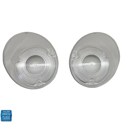 1971-72 Oldsmobile Cutlass 442 Park Parking Light Lamp Lens Pair New - Image 1 of 3