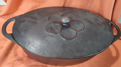 7 Liter alt Vintage Gänsebräter Bräter  Kochtopf Gusstopf Schmortopf Gusseisen - Bild 1 von 4