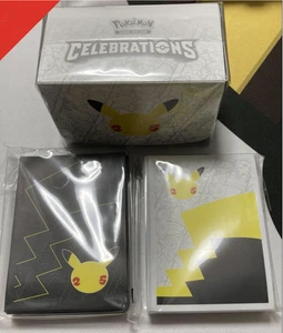 Pokémon 25th Anniversary Deck Box Sleeves & Deck Case – Official Storage Set NEW - Picture 1 of 1