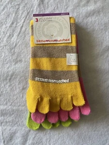 LittleMissMatched Set of 3 Single Socks That Don’t Match / Size 4-9 / Kids - Picture 1 of 8