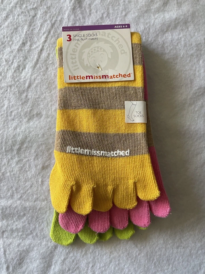 LittleMissMatched Set of 3 Single Socks That Don’t Match / Size 4-9 / Kids - Image 1 of 4