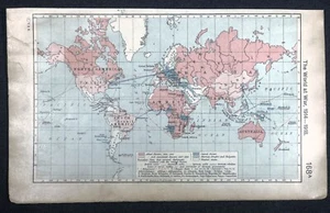 WORLD AT WAR 1914-1918 Color Map Historical Atlas Williams Shepherd 1929 - Picture 1 of 1