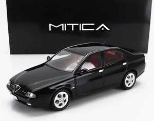 MODELLINO AUTO STATICO ALFA ROMEO 166 3.0 V6 1998 NERO INTERNI ROSSO SCALA 1/18 - Foto 1 di 9