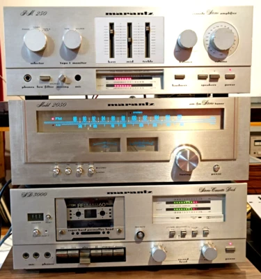 Marantz Full Component PM-250 Verstärker + Marantz SD 3000 Tapedeck + Marantz 2050 Tuner - Bild 1 von 3