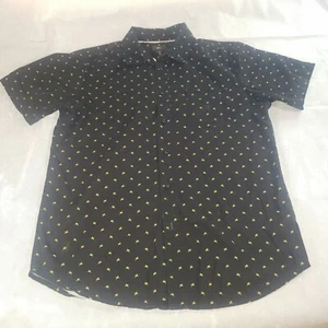 Obey Worldwide Adult Black Hawaiian Short Sleeve Shirt Mens size Medium - Picture 1 of 8