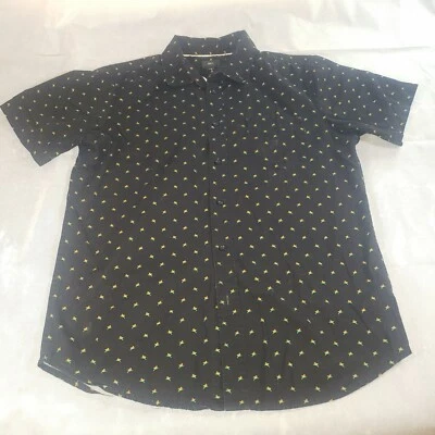 Obey Worldwide Adult Black Hawaiian Short Sleeve Shirt Mens size Medium - Image 1 of 4