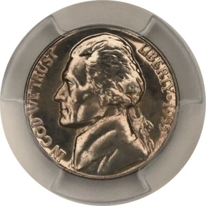 ONE OF PR63 1955 JEFFERSON NICKEL PCGS GRADED US 5C PROOF P-MINT EXACT COIN - Picture 1 of 6