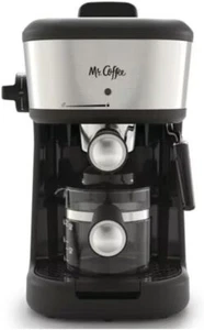 New Mr. Coffee 4-Shot Steam Espresso Cappuccino and Latte Maker - Black/Silver - Picture 1 of 3