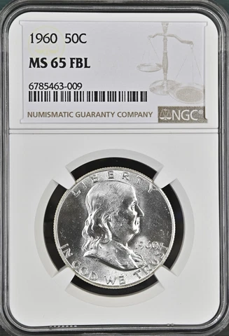 1960 50C FL Franklin Half Dollar NGC MS65FBL   6785463-009 Cover