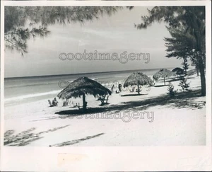 1952 Pressefoto Varadero Strandszene Kawamas Club 1950er Jahre Kuba - Bild 1 von 2
