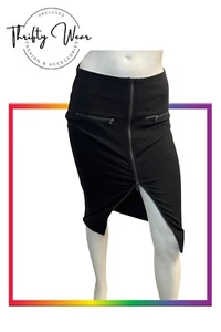 Romeo & Juliet Couture schwarzer schicker Bleistiftrock mit Reißverschluss Größe Small - Bild 1 von 6