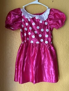 Disney Parks Minnie Mouse Red Polka Dot Costume Dress Girls Size 4-6X - Picture 1 of 10