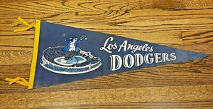 Spectacular Vintage 1959 Los Angeles LA Dodgers Da Bum Stadium Pennant w/ 4 Ties - Picture 1 of 8