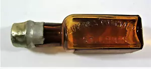 Botella de medicina charlatán homeopática farmacéutico con corcho esponja de colección Luyties St Louis Mo - Imagen 1 de 4
