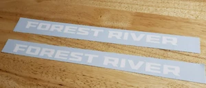 forest river rv camper Trailer boat Decals Stickers 17.5X1" Gloss WHITE (2) USA - Picture 1 of 1