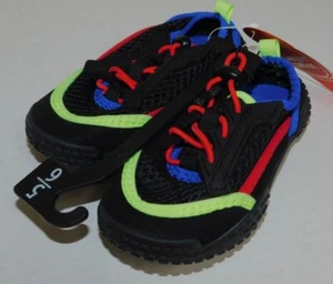 Toddler Boys Water Shoes Size 5 6 Black Adjustable - Picture 1 of 5