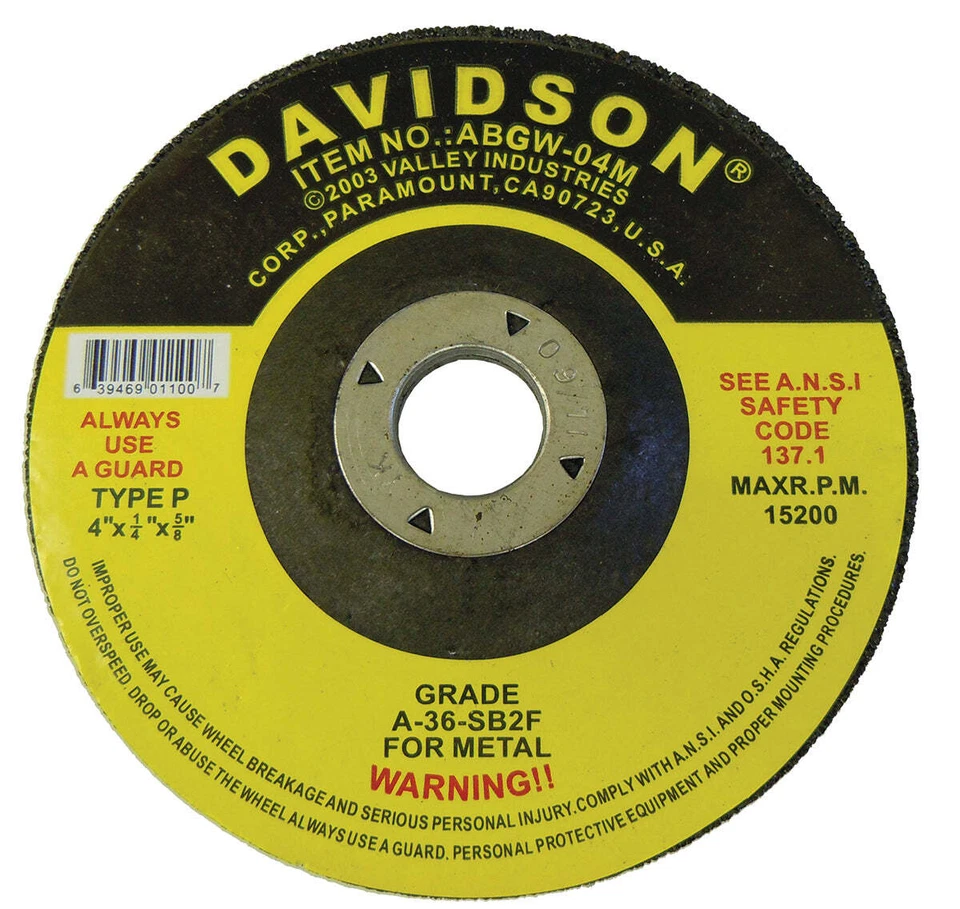 MUELA ABRASIVA 4"x 1/4"x 5/8" PARA METAL Foto 1 de 1