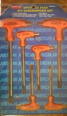 6 pcs T-Handle Hex Star Bit Screwdriver Tool - Image 1 of 4