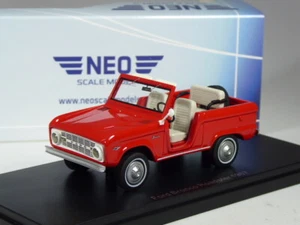 (KI-11-26) Neo Scale Models US Ford Bronco Roadster 1967 rot in 1:43 in OVP - Bild 1 von 2