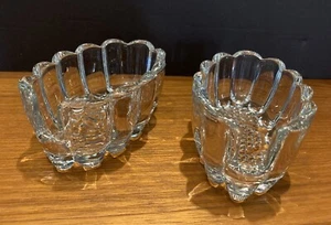 2 soportes de cuchara vintage de cristal para utensilios de Princess House 438 festoneados - Imagen 1 de 3