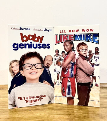 Baby Geniuses (VHS, 1999) & Like Mike (VHS, 2002) Family Comedy VHS Lot OOP Foto 1 de 4