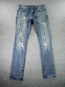 Prps Jeans Mens 33 Blue Distressed Le Sabre Slim Tapered Fit Blue Light Wash - Picture 1 of 15