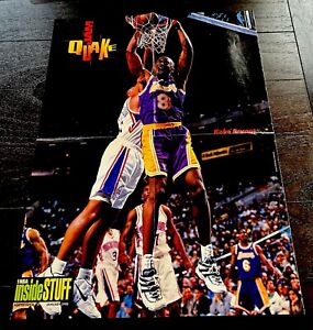 KOBE BRYANT ROOKIE JUMBO Poster RARE 1997-98 LA LAKERS NBA INSIDE STUFF