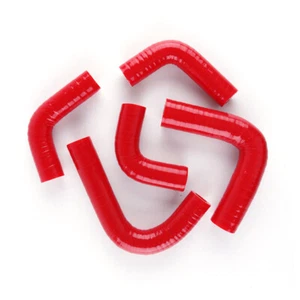 FIT SUBARU WRX STi FORESTER XT RED WATER PUMP COOLANT WATER SILICONE HOSE KIT - Picture 1 of 6