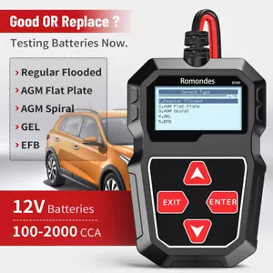 Romondes BT200 Vehicle 12V Cranking Charging Load Analyzer Car Battery Tester - Picture 1 of 9