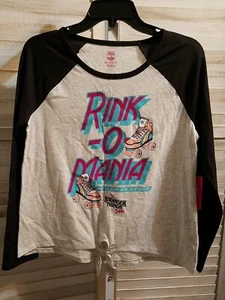 Justice Mädchen Shirt Gr. XL Stranger Things Langarm Grafik Raglan Tee Bindeband - Bild 1 von 15