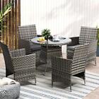 Livsip Outdoor Dining Set Table & Chairs 5pcs Patio Furniture Lounge Setting