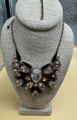 Sorrelli Crystal  Statement Black Fringe  Antique gold tone NDB27AGBF - Image 1 of 4