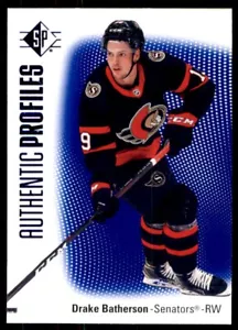 2021-22 SP Hockey Perfiles Auténticos Azul Drake Batherson #AP-3 - Imagen 1 de 2