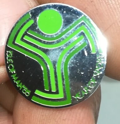 ISLE OF MAN year Of Sports Badge, Enamel 1985, Only One On Ebay.  - Image 1 of 4