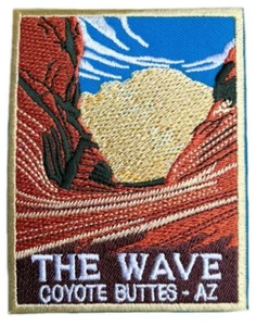 The Wave Coyote Buttes Arizona Aufnäher (3,5") Bügelbild Abzeichen Reise Souv... - Bild 1 von 3
