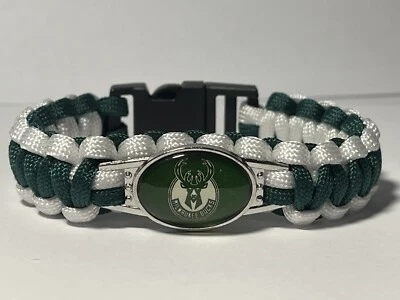 Pulseira Milwaukee Bucks NBA Paracord NOVA - Imagem 1 de 2